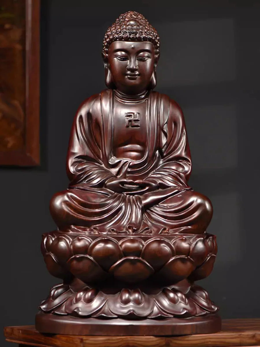 Buda em madeira, escultura de buda, escultura buda, decoração budista, Buda em casa, estatueta de madeira buda, arte budista,