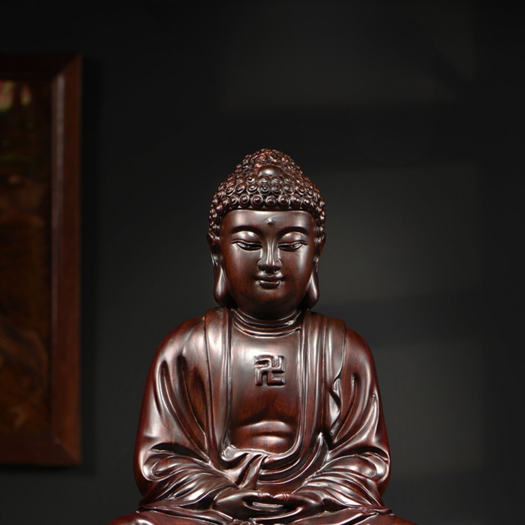 Buda em madeira, escultura de buda, escultura buda, decoração budista, Buda em casa, estatueta de madeira buda, arte budista,