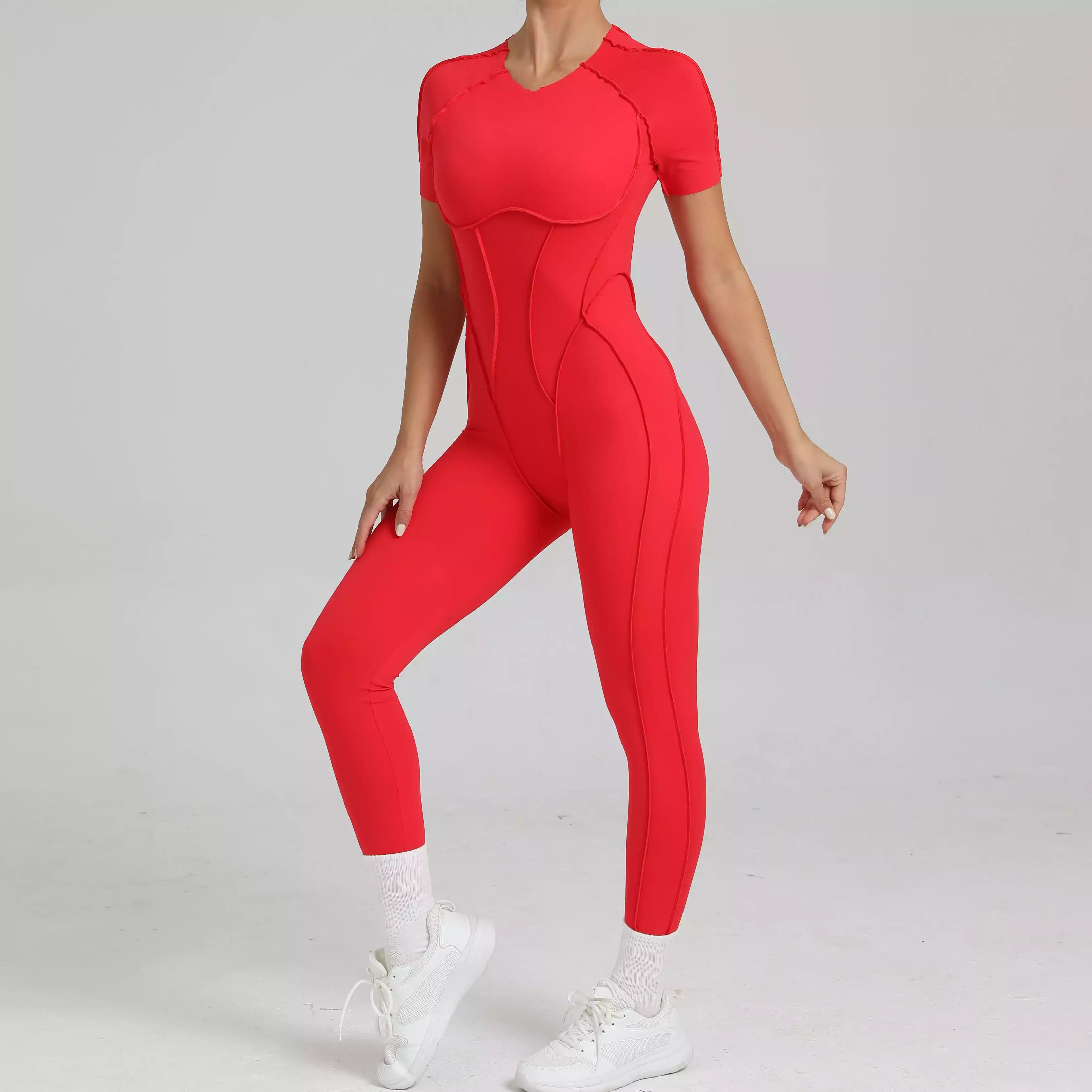 Macacão Fitness Manga Curta Feminino FitJoy | Roupa Fitness e Yoga