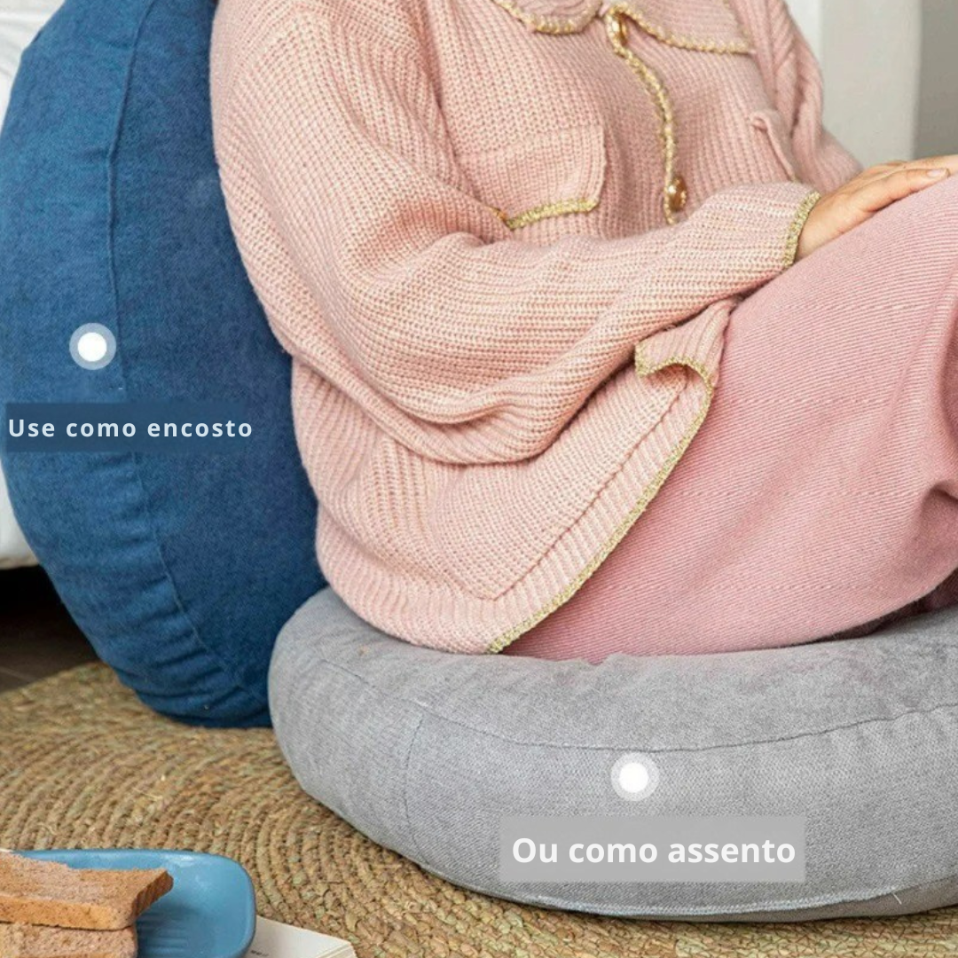Almofada de chão, almofada meditação, almofada yoga, assento redondo, puff sofá, almofada cadeira, almofada cama