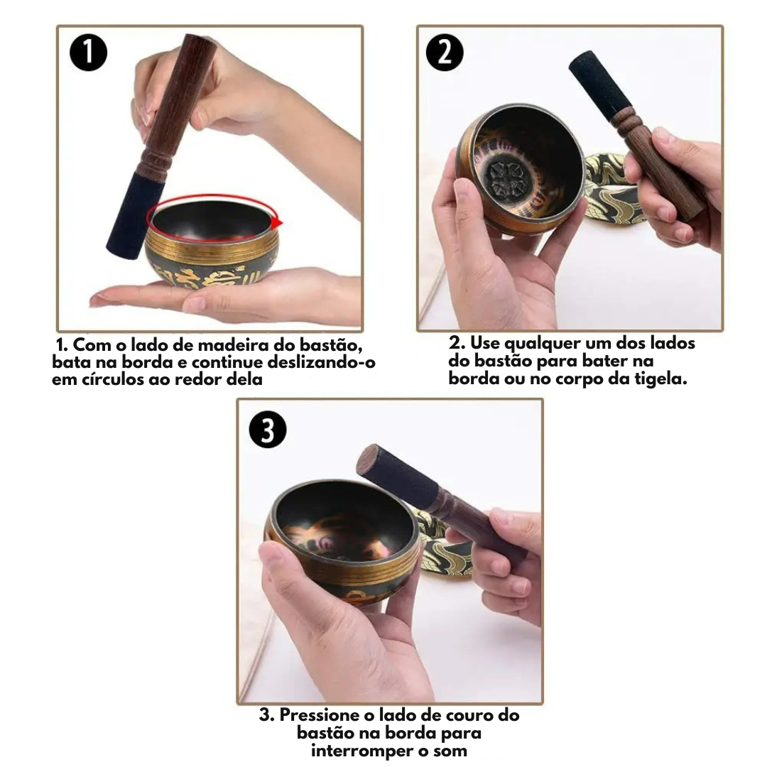 Tigela tibetana, tigela de canto, flor de lótus, meditação, yoga, cura chakra, presente zen, som de cura