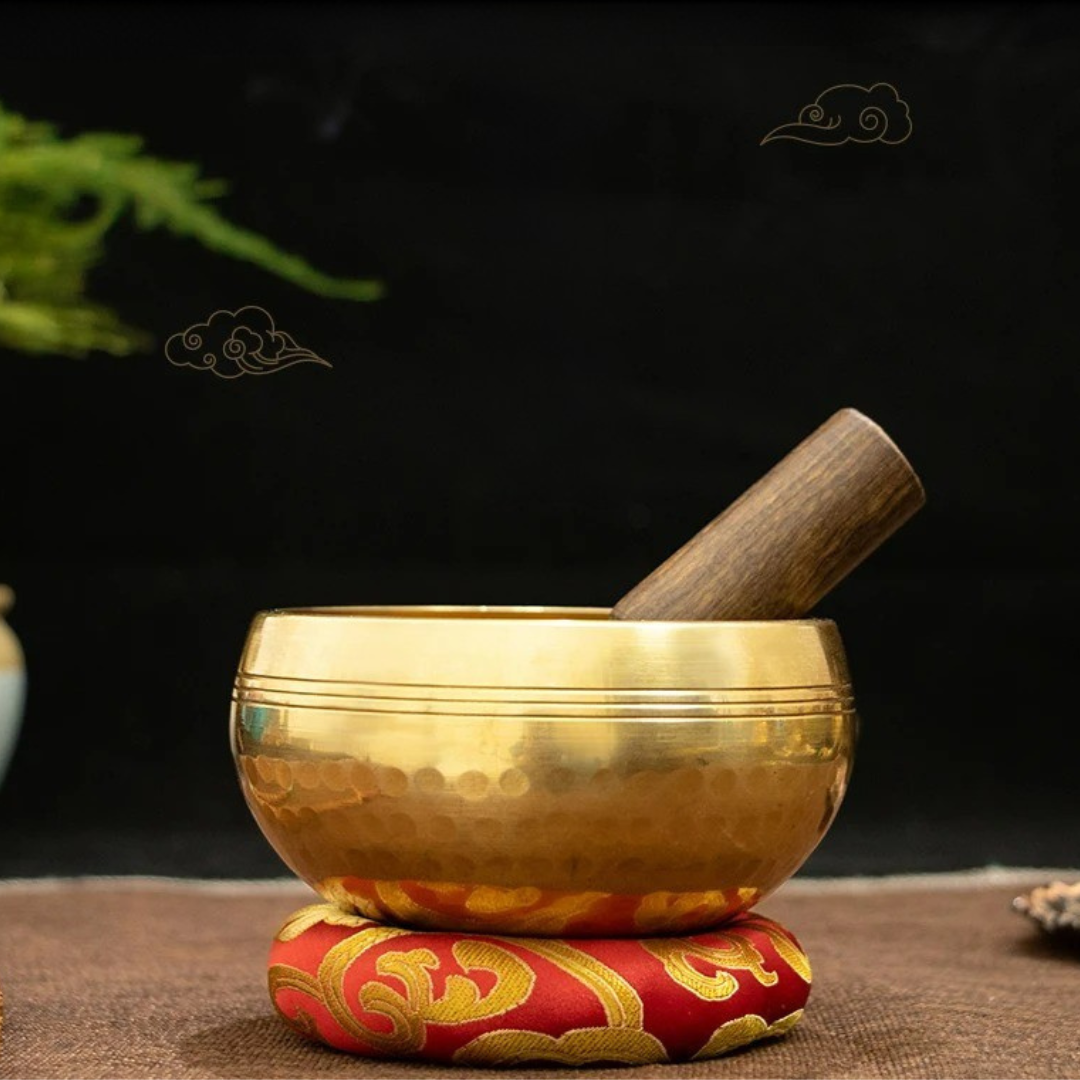 Tigela de canto buda, tigela tibetana, meditação yoga, terapia sonora, artesanato bronze, som de cura, carrilhão