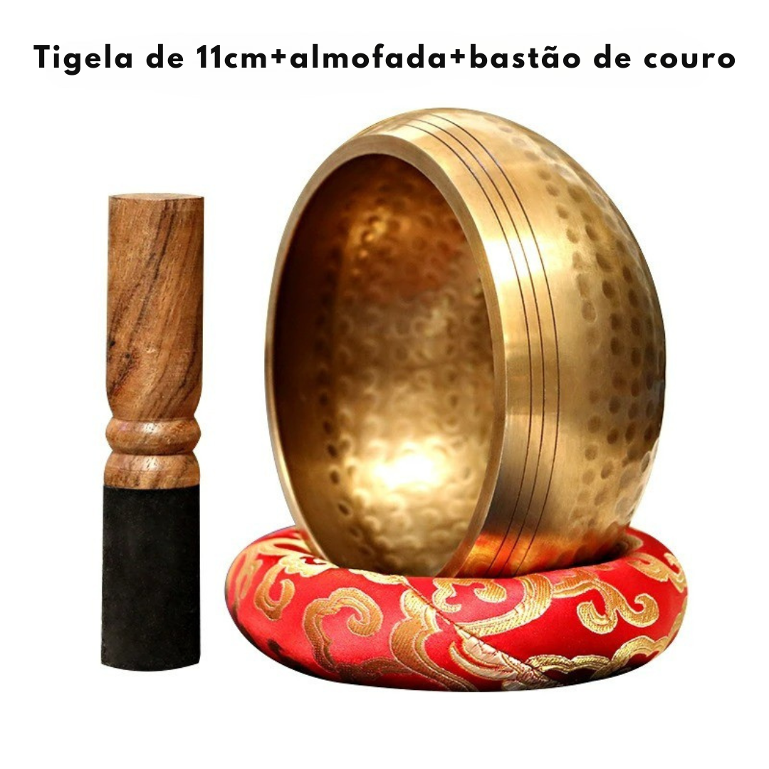 Tigela de canto buda, tigela tibetana, meditação yoga, terapia sonora, artesanato bronze, som de cura, carrilhão