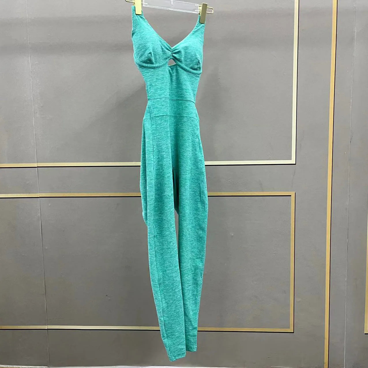 Macacão Fitness Yoga com Controle de Barriga e Sutiã Acolchoado