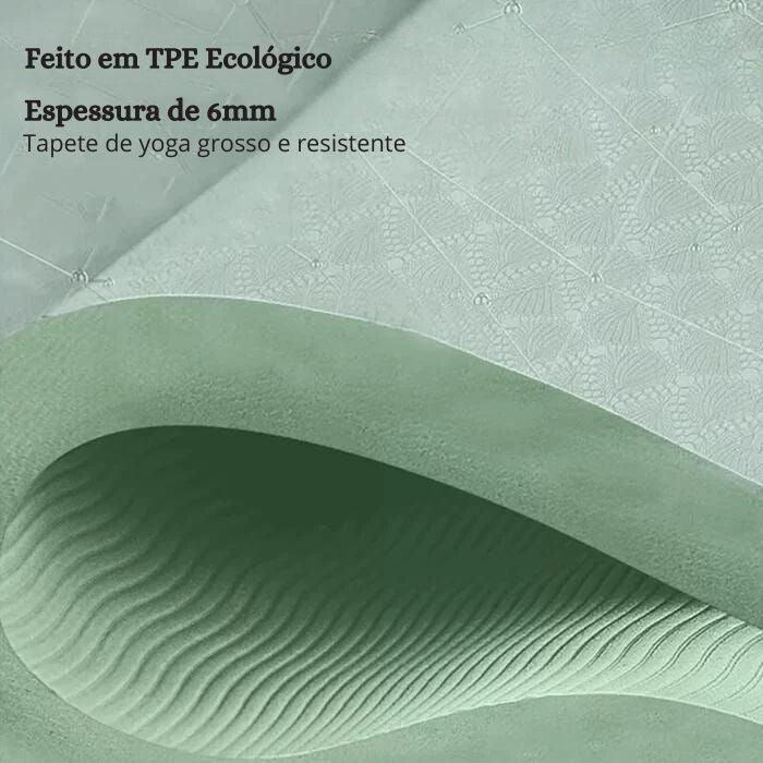 Tapete de Yoga Para Viagem Dobrável Eco amigável TPE Antiderrapante 6mm - Yogai