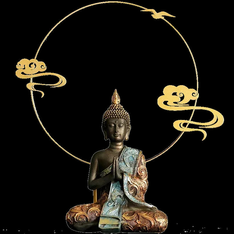 Estátua Buda grande, Buda Tailandês, escultura budismo, resina verde, estatueta meditação, decoração Buda casa, Buda artesanal, ornamento zen, Buda resina, estátua para jardim