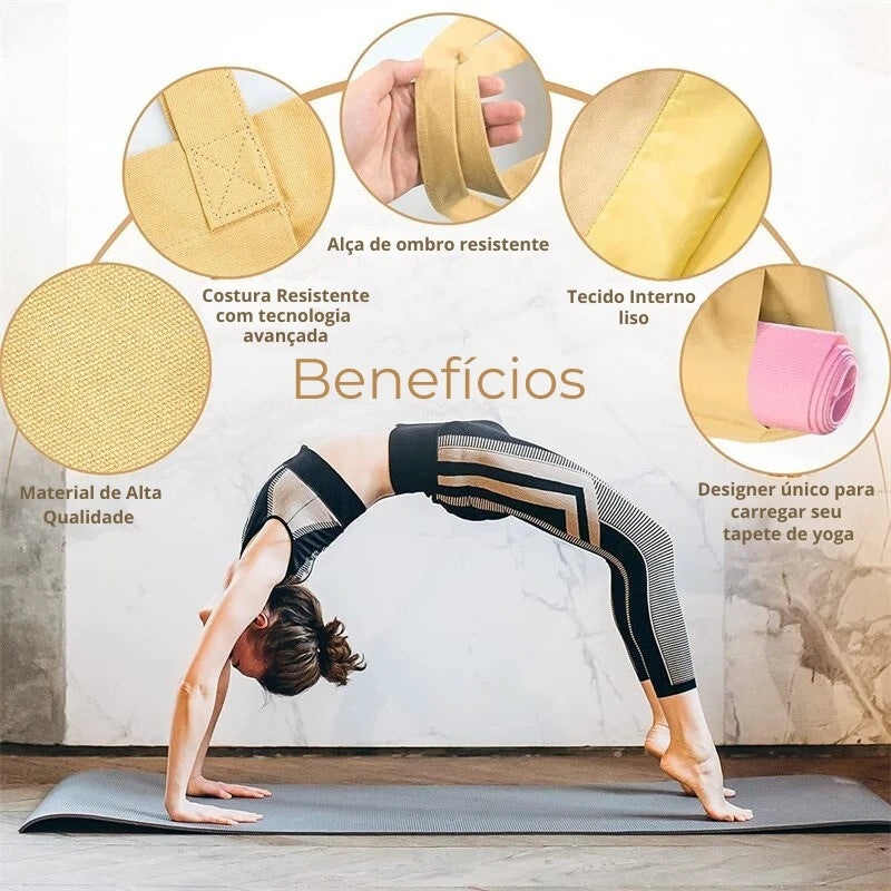 bolsa para tapete de yoga, bolsa tapete yoga, porta tapete de yoga, bolsa de tapete, bolsa yoga