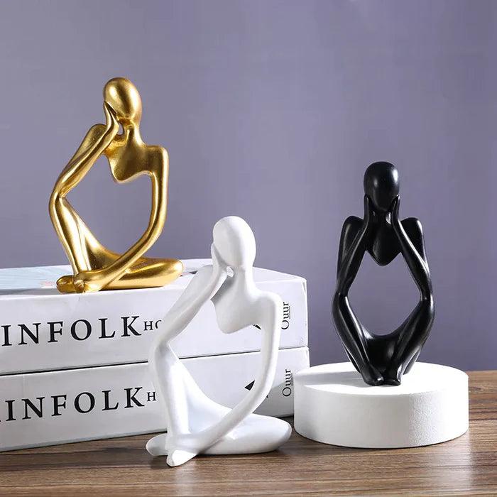 Estatua Abstrata Pensador | Decoração Ambiente Yoga 13cm - Yogai