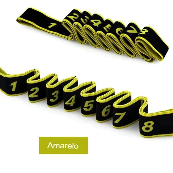 Faixa Elástica para Exercícios Yoga Fitness 8 Pilhas 90cm - Yogai