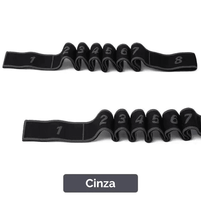 Faixa Elástica para Exercícios Yoga Fitness 8 Pilhas 90cm - Yogai