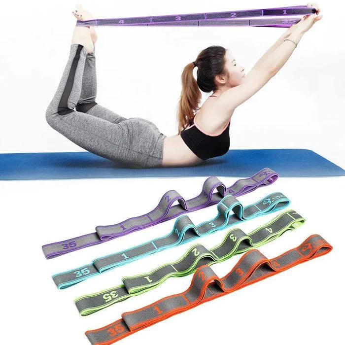 Faixa Elástica para Alongamento Yoga Fitness 9 pilhas 105cm - Yogai