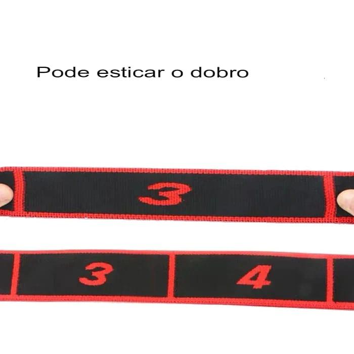 Faixa Elástica para Exercícios Yoga Fitness 8 Pilhas 90cm - Yogai