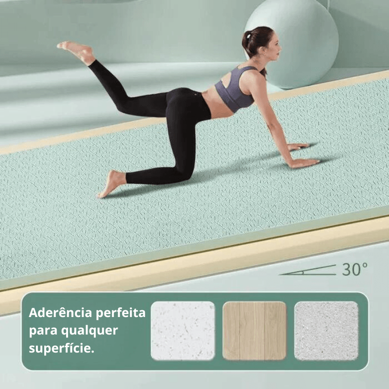 Tapete de Yoga ZenFlow TPE ecológico 10 mm Extra Grosso Resistente a Rasgos - Yogai