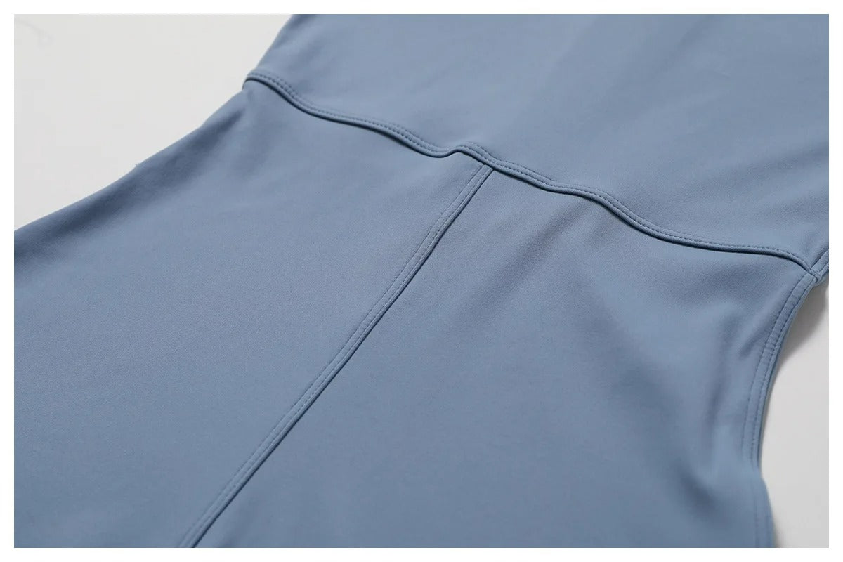 Macacão Fitness Feminino Manga Longa com Zíper | Roupa de Yoga