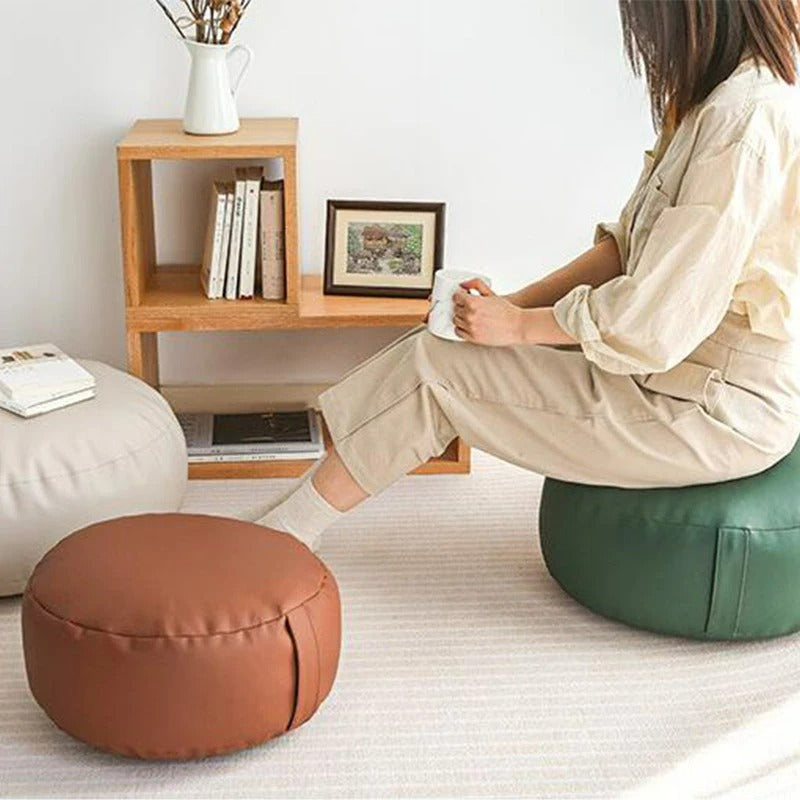 pufê tatami, sem enchimento, futon preguiçoso, decoração homestay, bay window, almofada de chão, pufê marroquino, tecido tecnológico