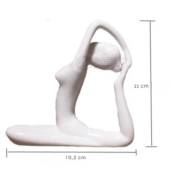 Estatua de Yoga Decorativa Asanas Posições de Yoga |4 Posturas | Cor Branca - Yogai