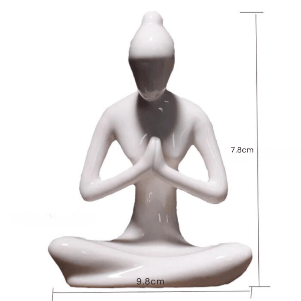 Estatua de Yoga Decorativa Asanas Posições de Yoga |4 Posturas | Cor Branca - Yogai