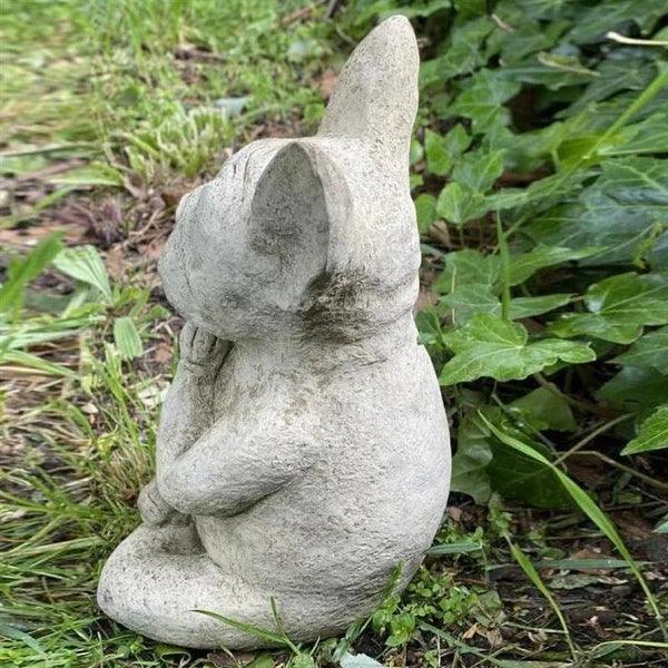 Estatua Yoga Cão Budista Meditando 15cm - Yogai