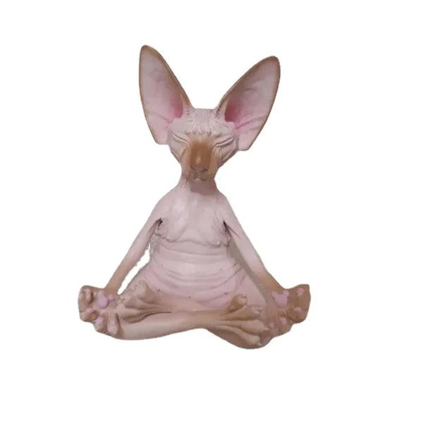 Estatua Yoga Gato Meditando | Esfinge Buda | 8cm - Yogai