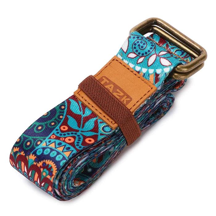 Faixa Alongamento Yoga Estampada Tazk | Cinta Elástica | 183cm - Yogai