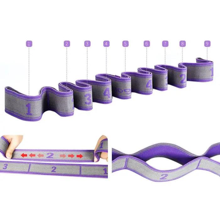 Faixa Elástica para Alongamento Yoga Fitness 9 pilhas 105cm - Yogai