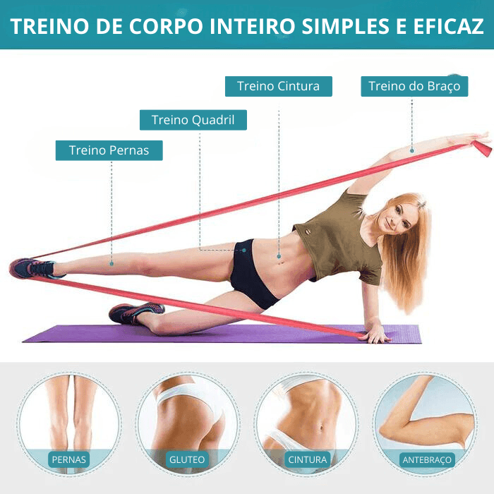 Faixa Látex para Exercícios de Yoga 180cm 150mm - Yogai