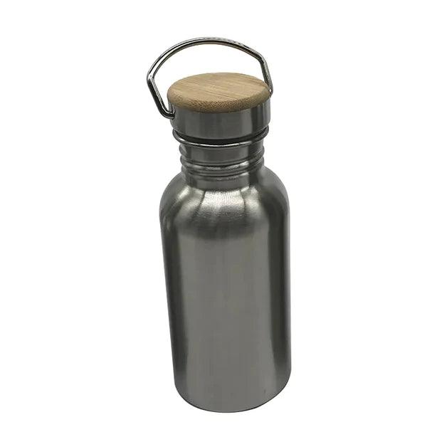 Garrafa Cromada de Água Portátil | Inox com Alça | 1000ml - Yogai