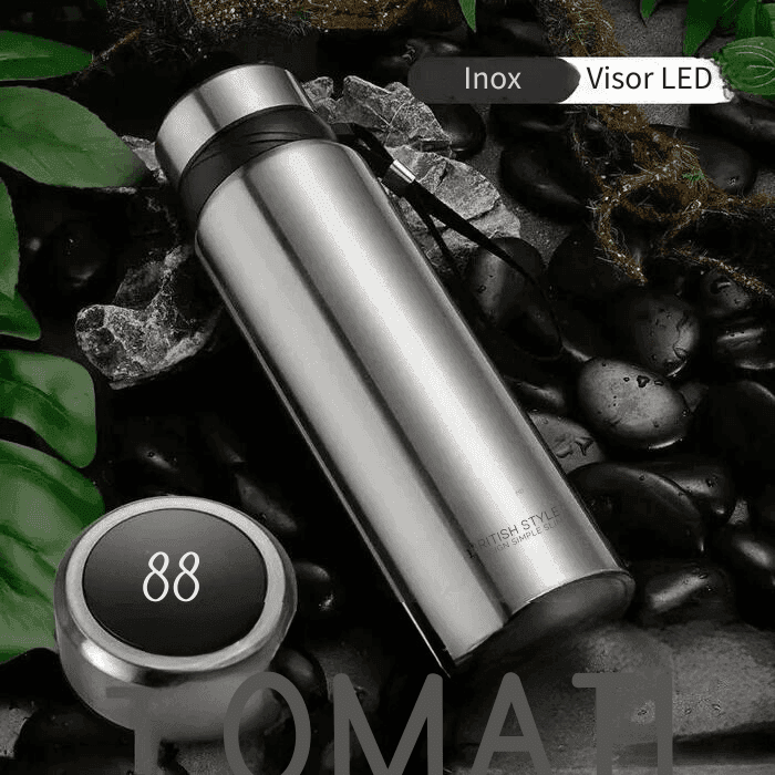 Garrafa Térmica Digital Style 800ML | Com Visor de Temperatura - Yogai