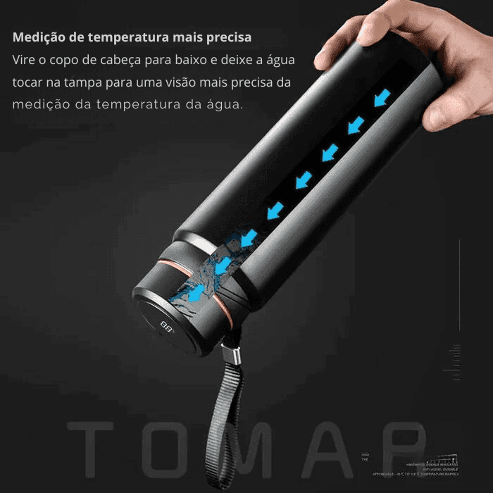Garrafa Térmica Digital Style 800ML | Com Visor de Temperatura - Yogai