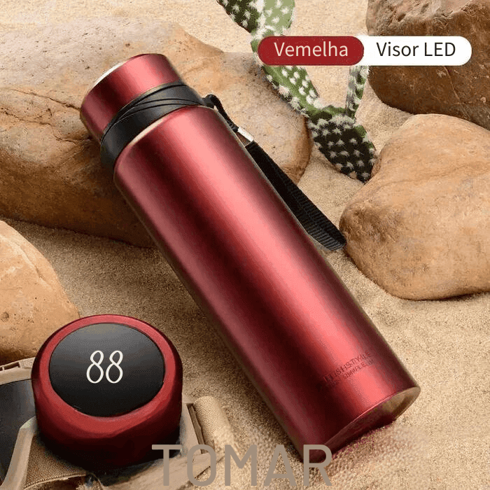 Garrafa Térmica Digital Style 800ML | Com Visor de Temperatura - Yogai