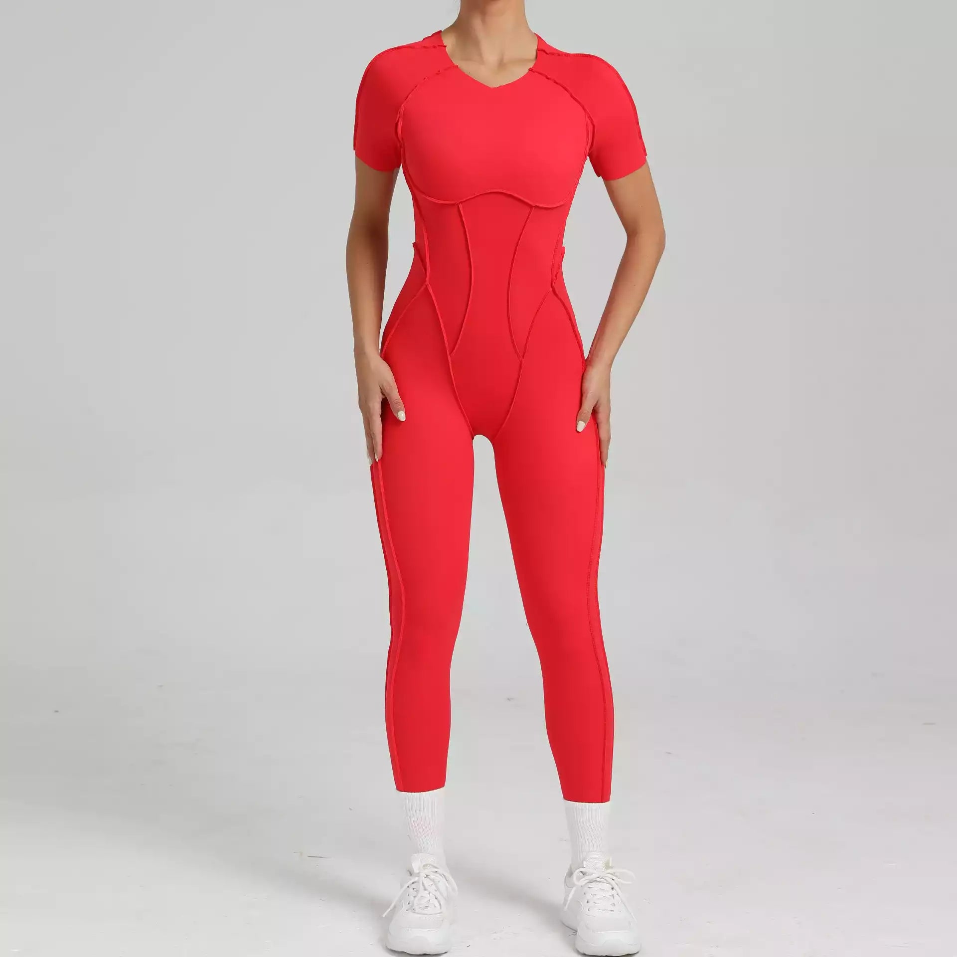 Macacão Fitness Manga Curta Feminino FitJoy | Roupa Fitness e Yoga