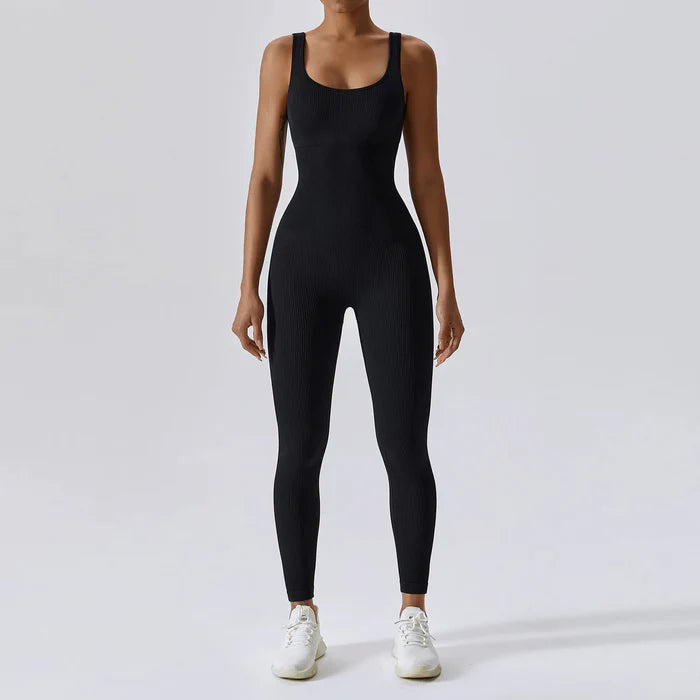 Macacão para Yoga sem Mangas Gola Quadrada | Elegante e Confortável - Yogai