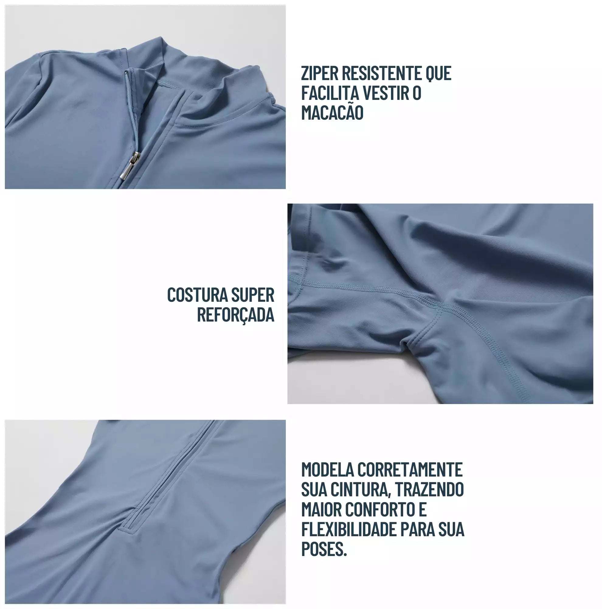 Macacão Yoga Curto com Zíper | Tecido Premium - Yogai