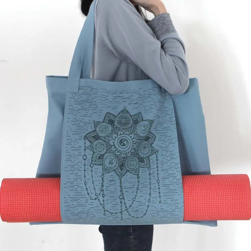 Bolsa tapete yoga, saco yoga, lona de algodão, bolsa durável, acessórios yoga, transporte tapete, bolsa para yoga, armazenamento yoga, bolsa grande