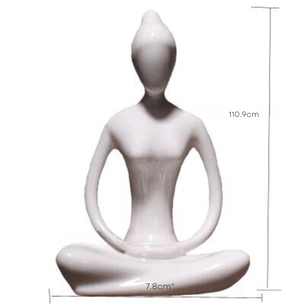 Estatua de Yoga Decorativa Asanas Posições de Yoga |4 Posturas | Cor Branca - Yogai