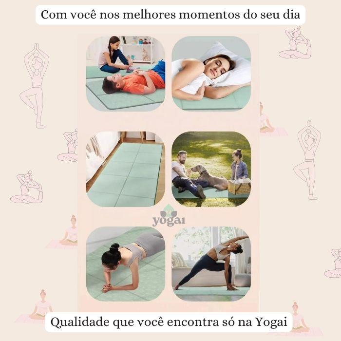 Tapete de Yoga Para Viagem Dobrável Eco amigável TPE Antiderrapante 6mm - Yogai