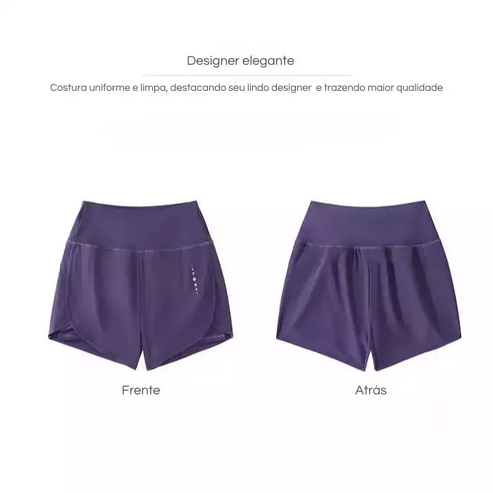 Short Esportivo Yoga com Bolso para celular | Calção para Yoga - Yogai