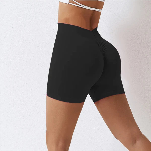 Short Feminino sem Costura para Yoga | Detalhe V nas Costas com Tecido Grosso - Yogai