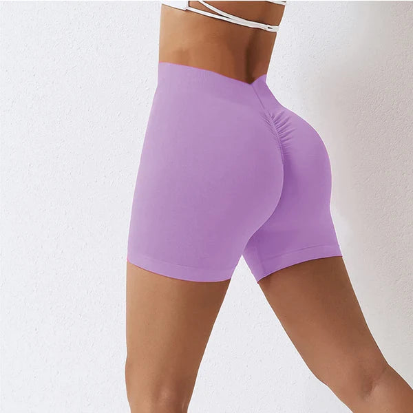 Short Feminino sem Costura para Yoga | Detalhe V nas Costas com Tecido Grosso - Yogai