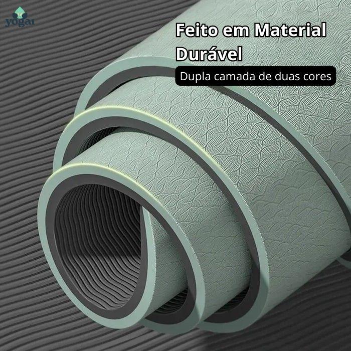 Kit Tapete de Yoga Profissional TPE Ecológico Antiderrapante 6mm + Alça de Transporte - Yogai