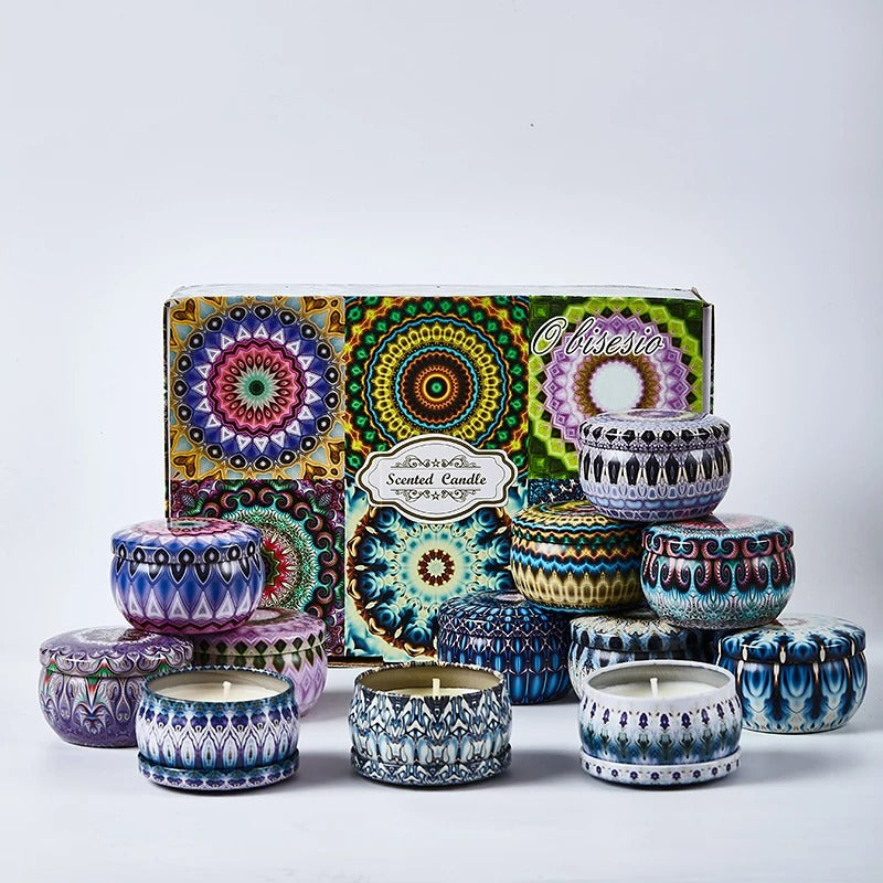 Kit 12 Velas Aromáticas Obisesio | Mandala