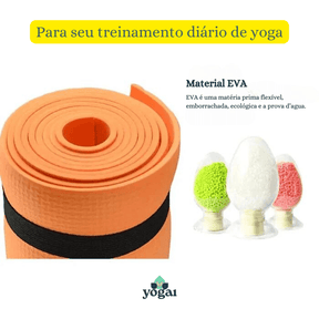 Tapete de Yoga Antiderrapante EVA Dobrável 4mm Grosso Confortável - Yogai