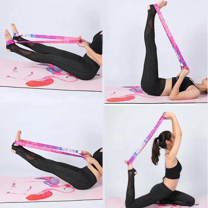 Alça para Tapete de Yoga | Faixa Elástica para Yoga |Ajustável e Estampada - Yogai