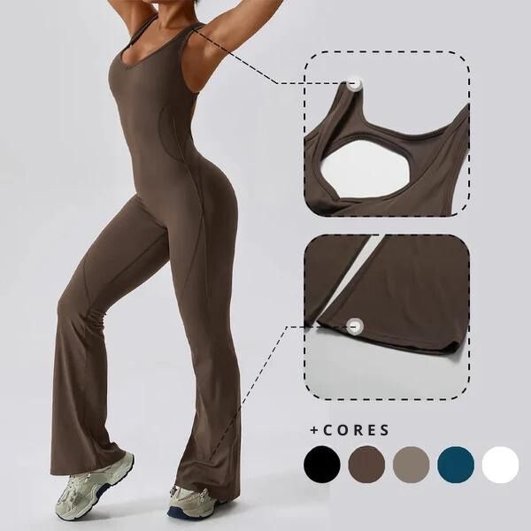 Macacão de Yoga Esportivo Fitness com Bojo| Luxo - Yogai