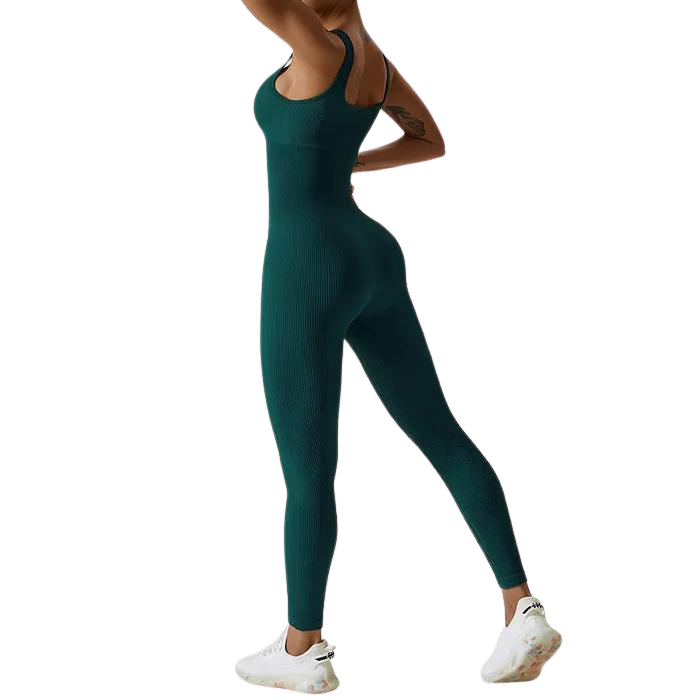 Macacão para Yoga sem Mangas Gola Quadrada | Elegante e Confortável - Yogai