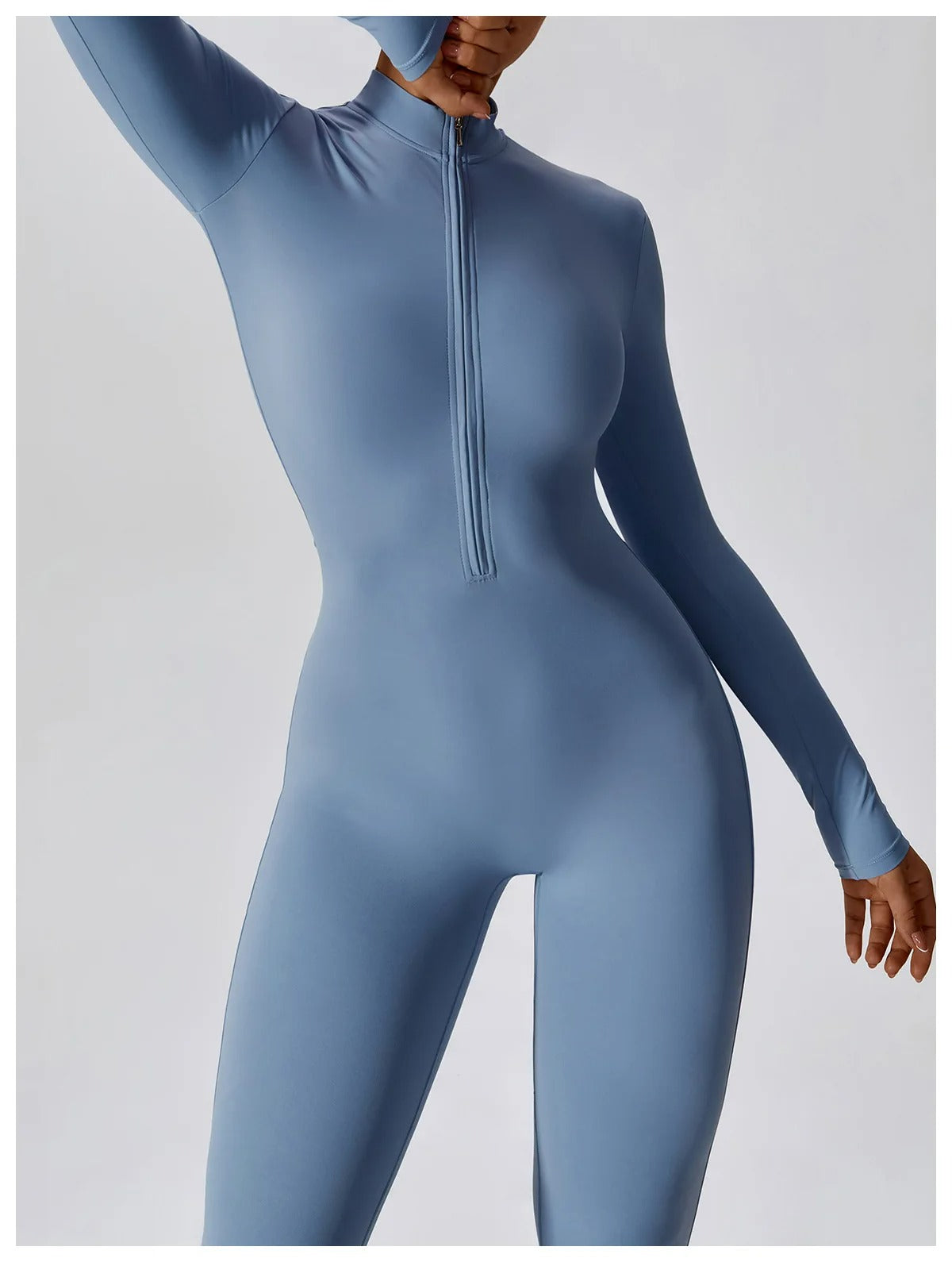 Macacão fitness feminino, roupa de yoga, manga longa, roupa de treino, body fitness, roupa de ginástica, activewear, macacão esportivo, roupa para exercícios
