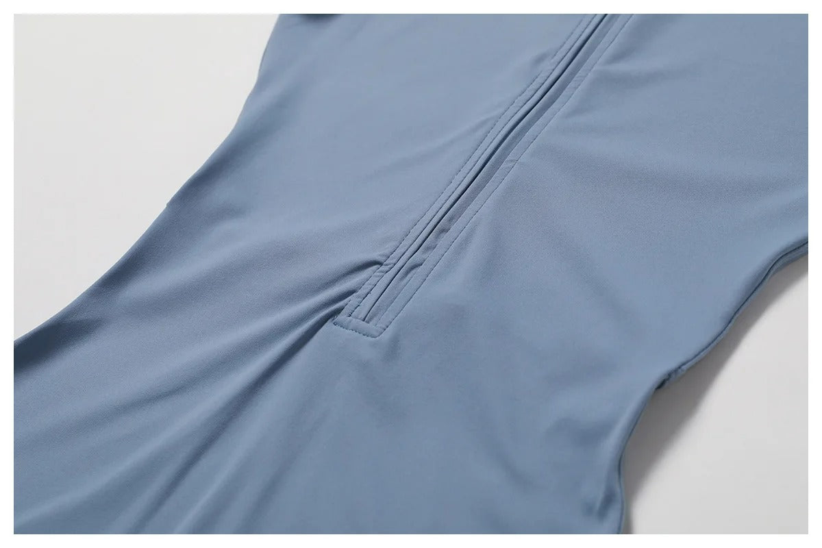 Macacão Fitness Feminino Manga Longa com Zíper | Roupa de Yoga