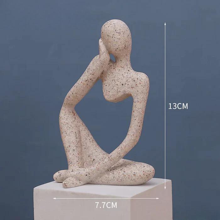 Estatua Abstrata Pensador | Decoração Ambiente Yoga 13cm - Yogai