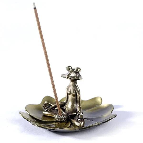Estatua de Yoga Sapo Budismo | Queimador de Incenso | 5cm - Yogai