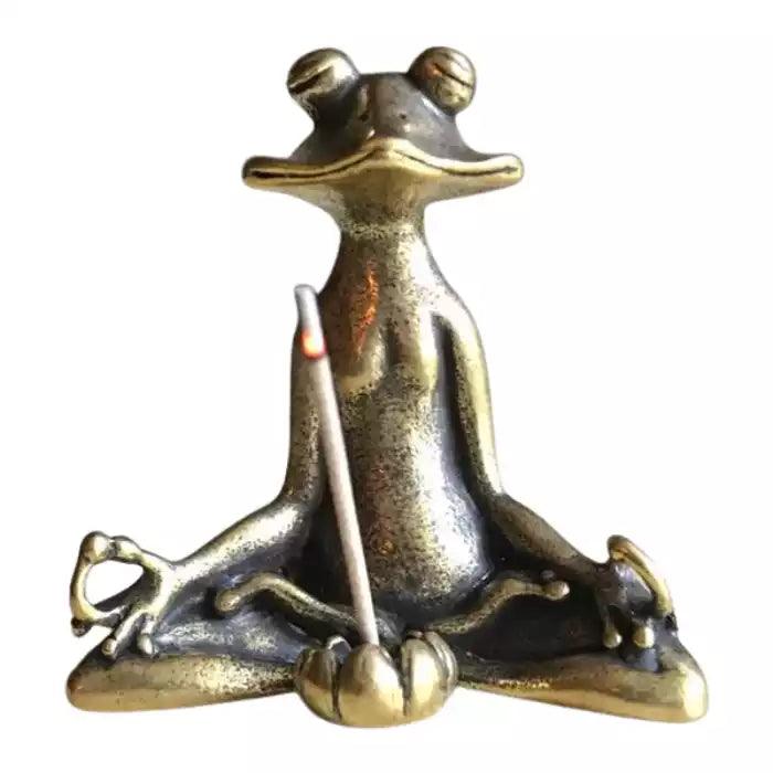 Estatua de Yoga Sapo Budismo | Queimador de Incenso | 5cm - Yogai